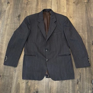 VTG Stafford Men's 42R Blazer 100% Wool Sport Coat Jacket Striped USA Made - Picture 1 of 15