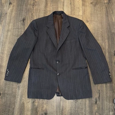 VTG Stafford Men's 42R Blazer 100% Wool Sport Coat Jacket Striped USA Made - Image 1 of 4