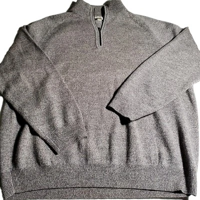 Turnbury Mens 1/4 Zip 100% Extra Fine Merino Wool Pullover Sweater XL Gray EUC - Image 1 of 4