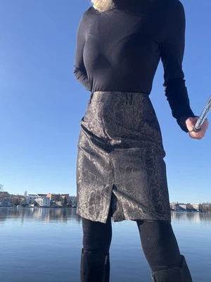 sexy Bleistift Rock Pencil Skirt GrS/36 ALBA  MODA 60%PE 40% PA NEU Snake Print  - Bild 1 von 4