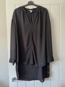 H&M Black Chiffon Long Sleeve Blouse Size 12 - Picture 1 of 5