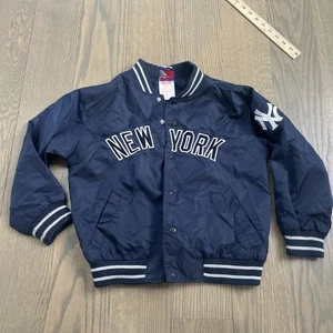 Majestic Kids NY Yankees Baseball Jacket Boys 8 Navy Lined. MLB - Picture 1 of 9