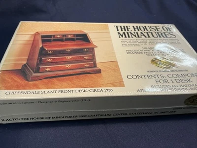 The House of Miniatures Chippendale Slant Front Deck Circa 1750 #40042 Vtg - Image 1 of 4