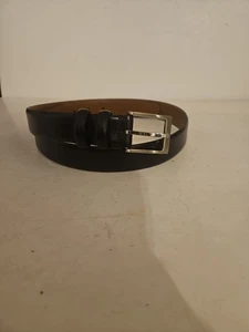 Fatto A Mano In Italia Italienischer Leder Herren Schwarz Gürtel 34/85 800P 02 Handarbeit - Bild 1 von 4