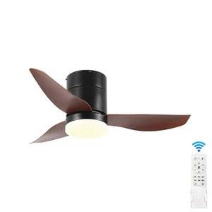 JESJUA 36 in Black Indoor Ceiling Fan with Light Remote Control Quiet DC Mor -A5 - Picture 1 of 10