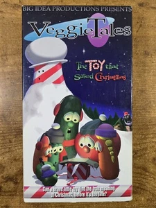 VTG 1996 VEGGIE TALES "The Toy That Saved Christmas" VHS, Great Cond., Preowned - Imagen 1 de 3