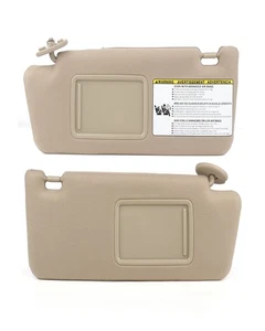 For 2005-14 Toyota Tacoma Tan Sun Visor Cloth With Mirror Left & Right Side - Picture 1 of 10