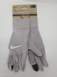 Nike Therma-Fit Laufhandschuhe Laufhandschuhe Grau Silber Damen M-L Neu Etikett - Bild 1 von 2