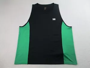 Savage X Fenty Breakout Base Layer Tank Mens Large Black Green Sleeveless Sports - Picture 1 of 9