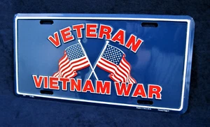 VIETNAM WAR VETERAN -*US MADE* Embossed Metal License Plate Car Auto RV Tag Sign - Picture 1 of 9