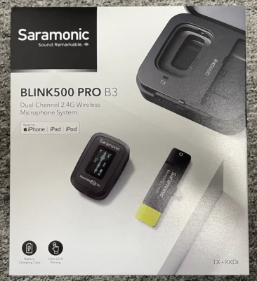 New Saramonic Blink 500 Pro B3 Dual-Channel 2.4G Wireless Microphone System - Image 1 of 2