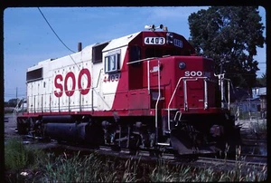 "Original Schienenrutsche - SOO Soo Line 4403 Schiller Park IL 7-28-1985 - rot ""SOO" - Bild 1 von 1