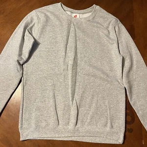 Hanes Youth Crewneck Sweatshirt X-Large Sweater Casual Gray Unisex Kids - Picture 1 of 4