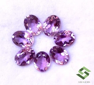 Natural Pink Amethyst Oval Cut 8x6 mm Lot 07 Pcs 7.67 CTS Calibrated Loose Gems - Picture 1 of 7