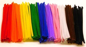250 limpiadores de tuberías Chenille Craft Tallos 150mm x 4mm en colores surtidos - Imagen 1 de 1