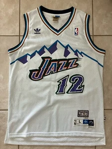 NBA Utah Jazz John Stockton Adidas Hardwood Classic Jersey Large Length +2 - Picture 1 of 11