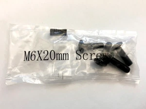 4x M6 x 20mm Vesa Screws LCD Monitor, TV Screen Stand Bracket Mounting, Black - Picture 1 of 1