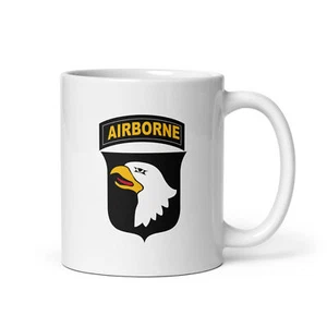 US Army 101st Airborne white glossy mug - Picture 1 of 3
