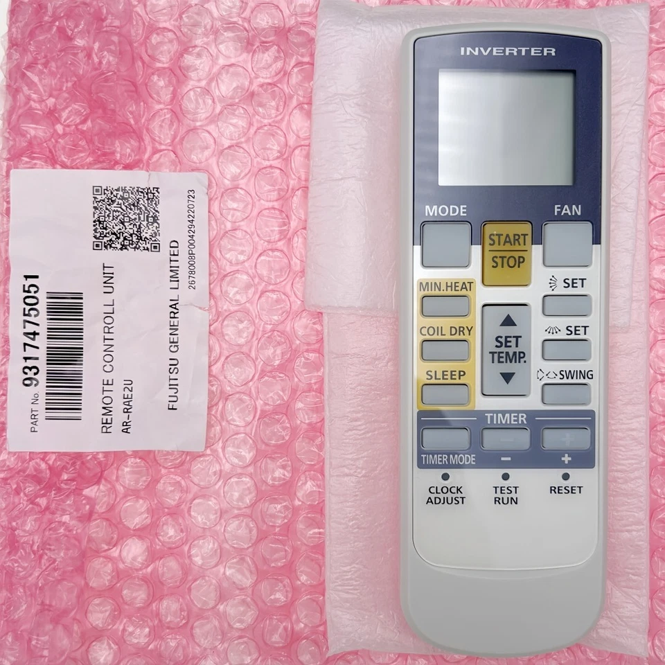 Genuine AR-RAE2U (℉) FUJITSU GENERAL Air Conditioner Remote Control 9317475051 - Image 1 of 4