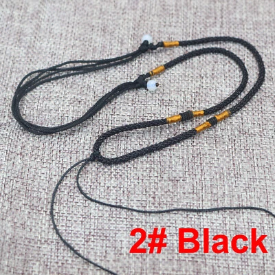 10 Collar de cuerda ajustable anudado a mano chino negro para colgante de jade Foto 1 de 4