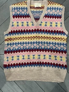 Edina And Lena stylish Vintage Fairisle Pullover 17” pit to pit.  100% wool - Picture 1 of 4