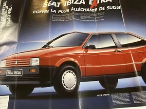 RARE Catalogue brochure POSTER A2 SEAT IBIZA ANNEE 1984 - Picture 1 of 1