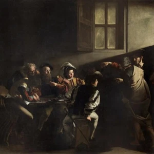 La Chiamata di San Matteo di Caravaggio Satinato Opaco 8 x 11" RISTAMPA - Foto 1 di 1
