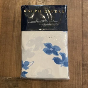 Ralph Lauren Georgica Maylen KING Pillow Sham White Blue Flowers NEW! - Picture 1 of 2
