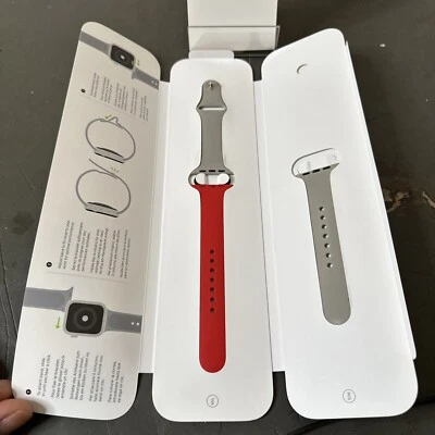 Mixed Grey & Red Bands For Apple Watch 40mm Silicone (PRODUCT) RED Free Shipping - Image 1 of 4