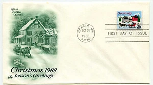 2400 Natale 1988, Scena Invernale, ArtCraft FDC - Foto 1 di 1