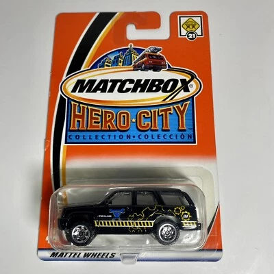 2003 Matchbox #21 凯迪拉克凯雷德 1: 68 压铸 SUV 黑色 — 第 1/4 张图片
