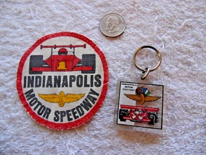 Lot of Vintage Indianapolis Motor Speedway Racing Key Chain Hong Kong & Patch - Picture 1 of 5