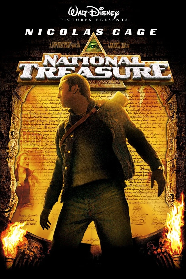 2004 National Treasure Movie Poster 11X17 Nicolas Cage Diane Kruger 🍿