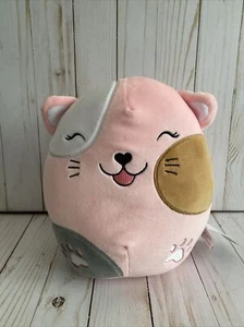 Pink Cat With Heart Nose Smiling Squishy Soft Cute Animal Plush New Hard to Find - Picture 1 of 7