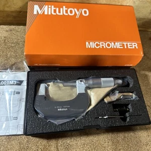 Mitutoyo Outside Micrometer Series 104 W/ Interchangeable Anvils, 0-50mm 104-171 - Picture 1 of 10