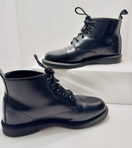 Dr. Martens Stiefel Schnürstiefel Emmeline schwarz Glattleder Knöchel Combat Damen 7 - Bild 1 von 2
