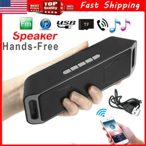 Bluetooth Speaker Wireless Outdoor Stereo USB/TF/FM Radio Loud Speaker Gray - Picture 1 of 11