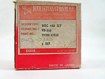 Pastillas de freno NOS Vesrah Suzuki 1977-1979 GS1000 VD-310 reemplaza OEM 59300-47820 Foto 1 de 3