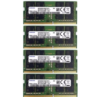 Samsung 128GB (4X32GB) DDR4 2666MHz PC4-21300 SODIMM Memory Ram M471A4G43MB1-CTD - Image 1 of 4