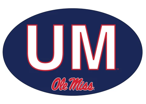 MISSISSIPPI BLOCK LETTER OVAL MAGNET-OLE MISS REBELS CAR MAGNET-NEW FOR 2016! Cover