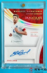 2017 Panini Immaculate England Steven Gerrard Marquee Auto 3/10 - Picture 1 of 2