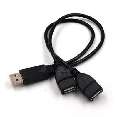 USB2.0 Mann zu 2 Doppel-weiblichen Jack Y Splitter Nabe Schnur Adapter Kabel🇩🇪 - Bild 1 von 2