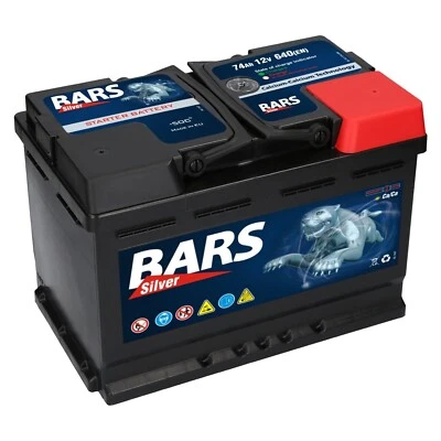 BARS 12V 74 Ah 640A EN Autobatterie ersetzt 66Ah 68Ah 70Ah 72Ah 75Ah 80Ah 85Ah - Bild 1 von 4