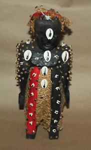 Vintage Nkisi Nkondi africano legno intagliato Minkisi Power Figure Congo CA1 - Foto 1 di 10