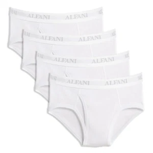 Alfani Men's 4 Pack Cotton Briefs Underwear TAGLESS WICKING White Large $40 - Picture 1 of 5