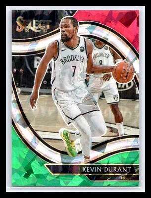 2020-21 Select NBA #259 Kevin Durant Courtside Red Green White Cracked Ice - Image 1 of 2