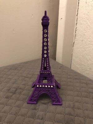 Casa Metal Miniatura Estatua Torre Eiffel Recuerdo Adorno Diamante Púrpura A3 - Imagen 1 de 4