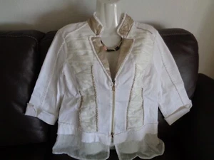*** EXCLUSIVE JEANSJACKE VON ELISA CAVALETTI GR. L ***FESTLICH*** - Bild 1 von 6