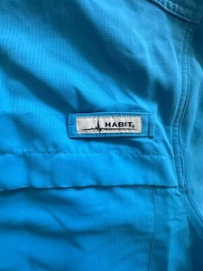 Camicia uomo Habit Harbor Bay River manica lunga pesca taglia 2XL blu nuova con etichetta - Foto 1 di 18