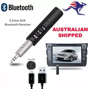 Wireless Bluetooth 3.5mm AUX Audio Music Receiver Stereo Home Car Transmitter AU - Picture 1 of 10